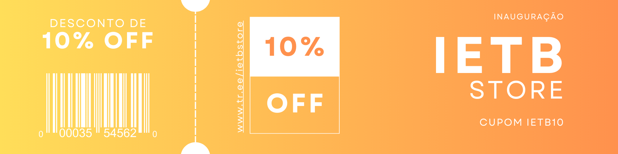 10% OFF cupom IETB10. *V&aacute;lido para primeira compra.